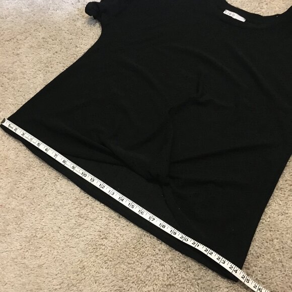 Gothic Black Eyelet Flutter Sleeve Twist Waist Tee - Picture 13 of 15